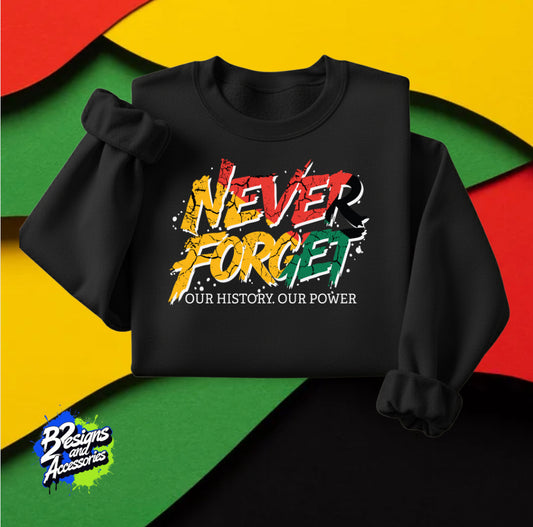 Never Forget. Our History. Our Power.